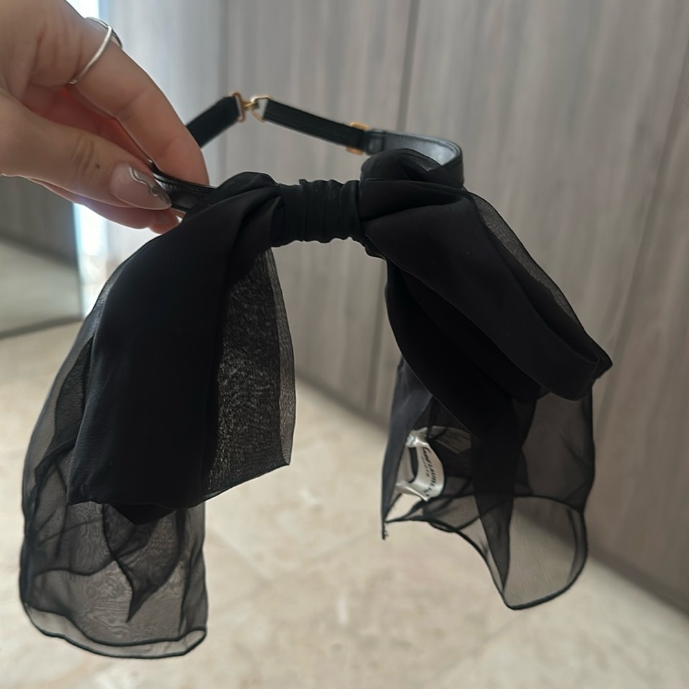 Saint Laurent silk bow chocker